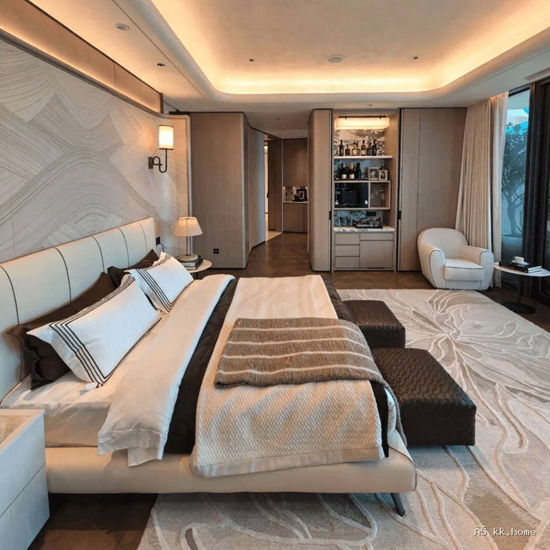 Skyline Luxury Master Bedroom · Penthouse Suite Custom Design 特写 2
