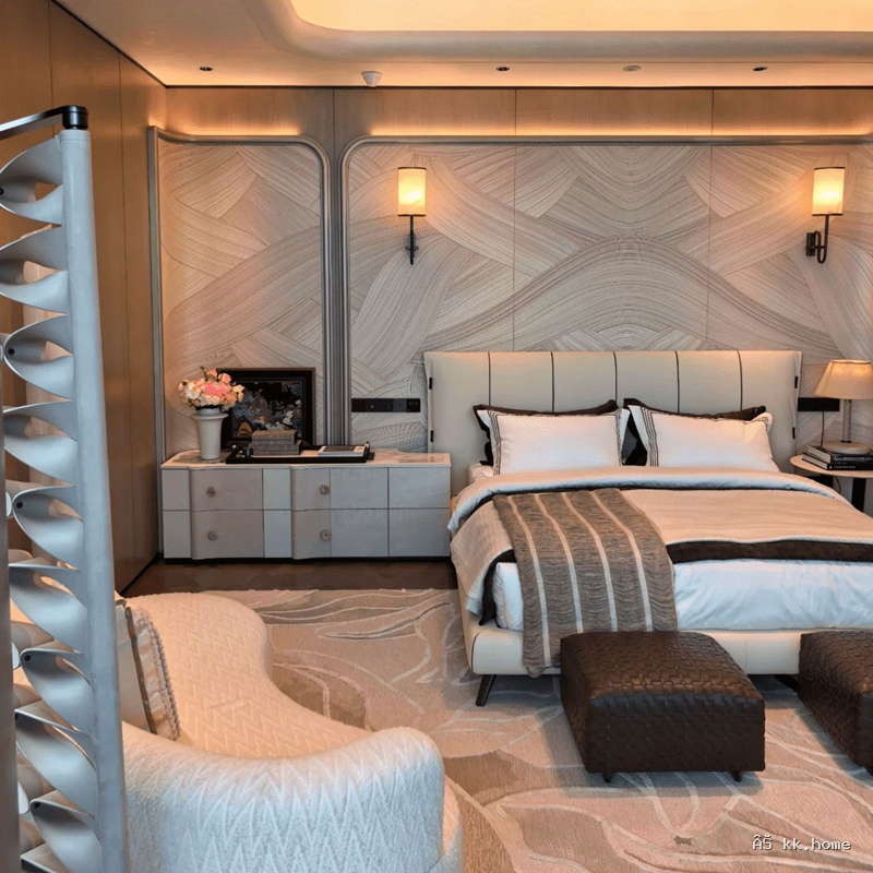 Skyline Luxury Master Bedroom · Penthouse Suite Custom Design 特写 4