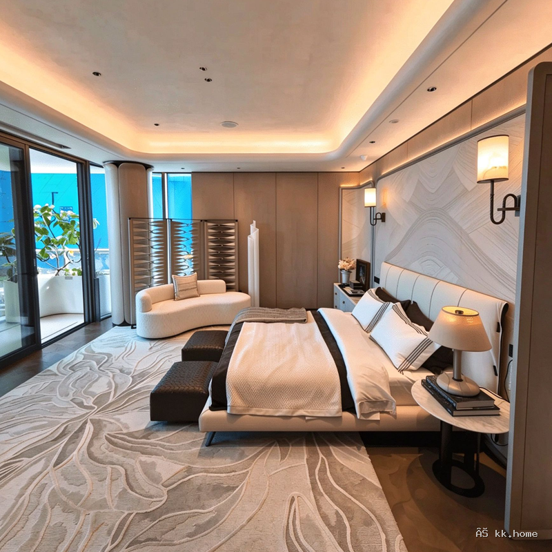 Skyline Luxury Master Bedroom · Penthouse Suite Custom Design 特写 3